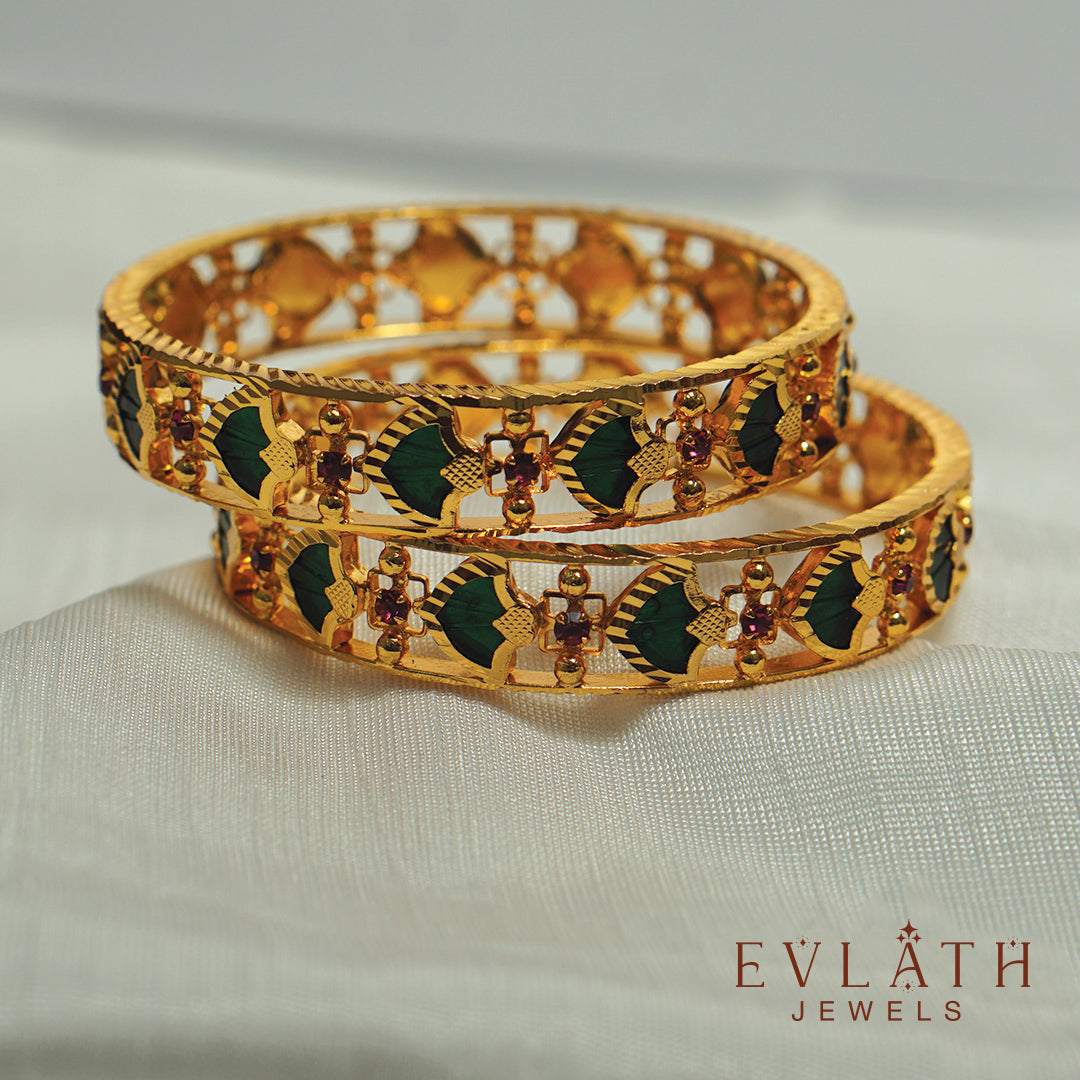 Premium Quality Palakka Bangles – Evlath Jewels